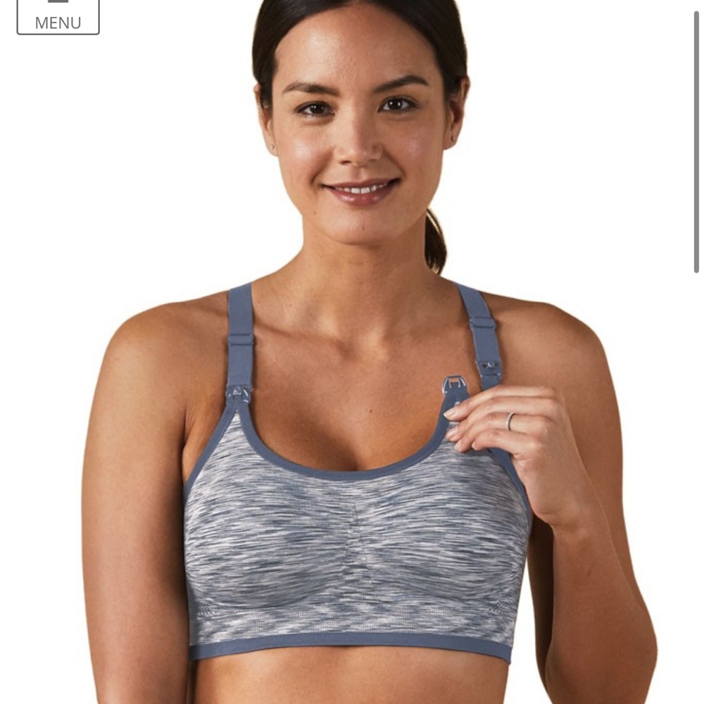 Bravado nursing bra body silk seamless moon river space dye L